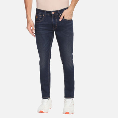 Dark Wash Henry Tapered Cropped Fit Jeans