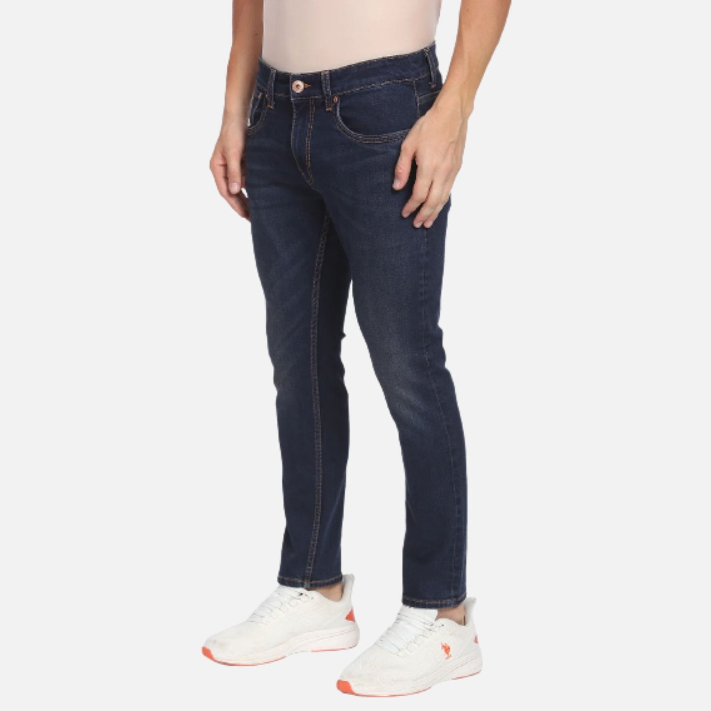 Dark Wash Henry Tapered Cropped Fit Jeans