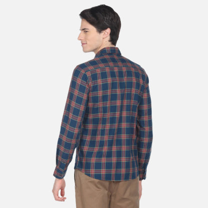 Utility Tartan Check Slim Fit Casual Shirt