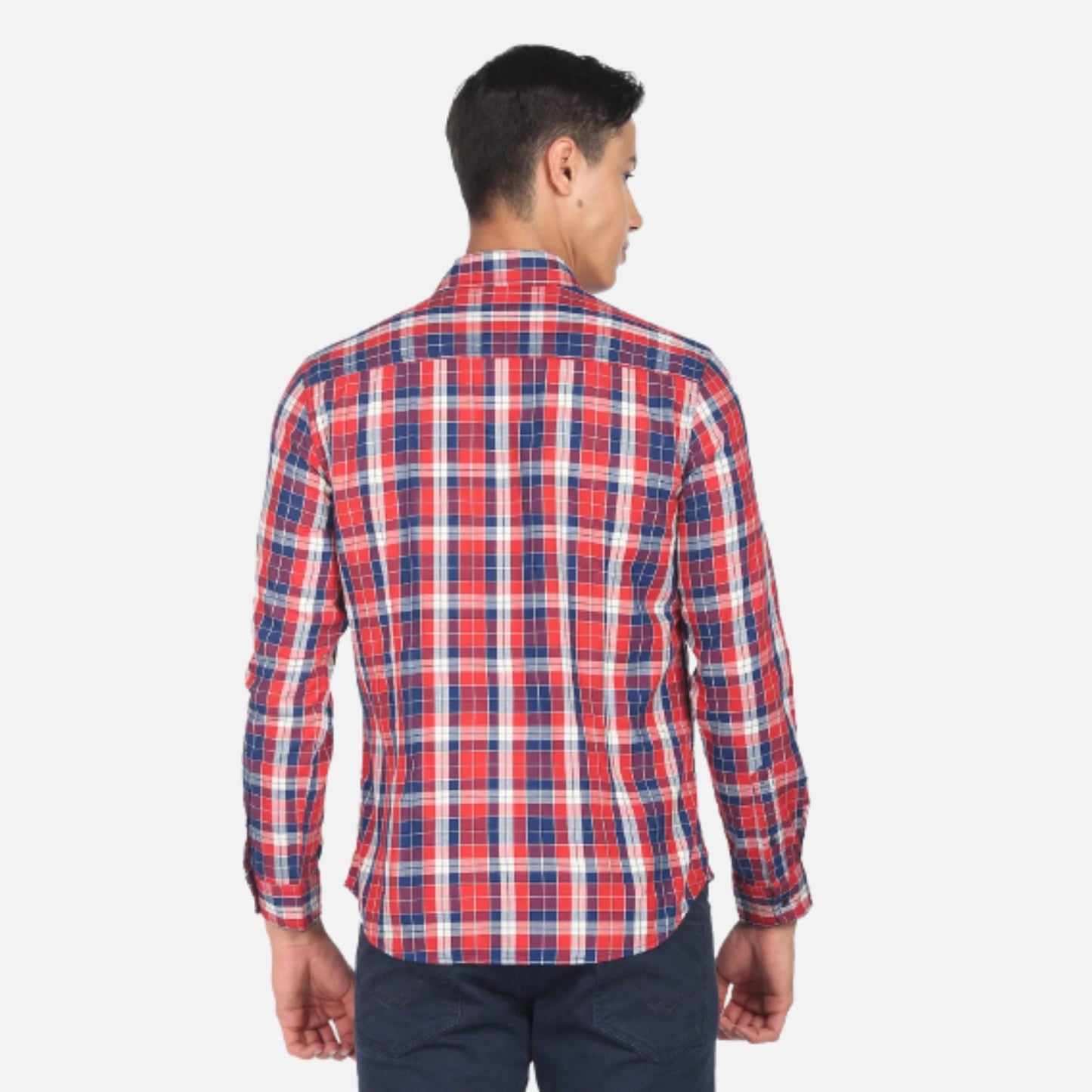 Twill Plaid Check Casual Shirt