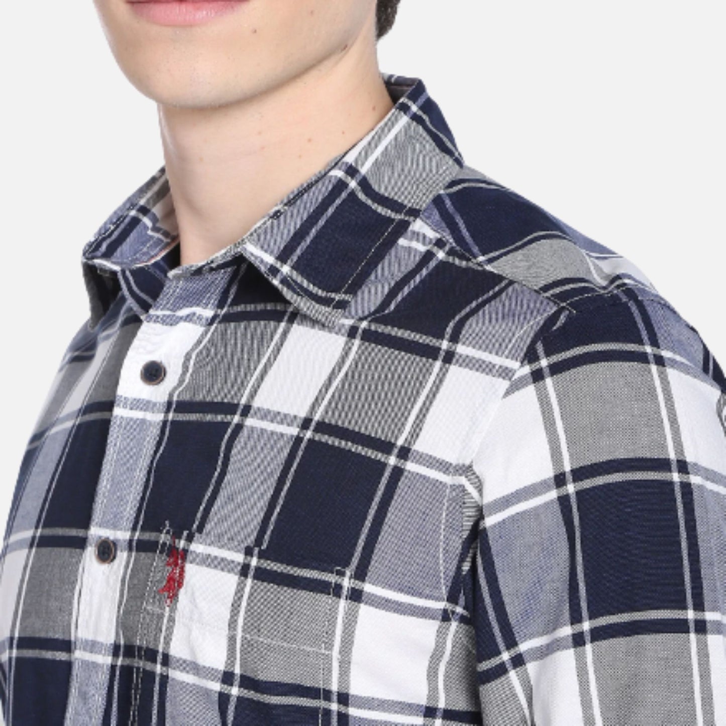 Plaid Check Cotton Casual Shirt