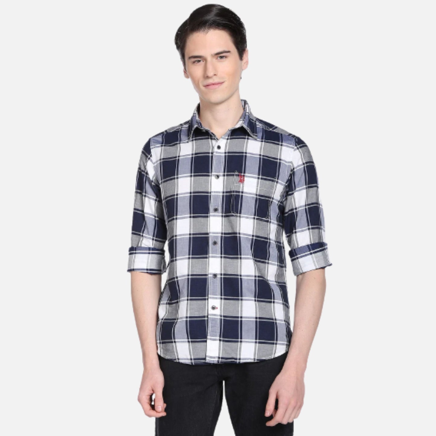 Plaid Check Cotton Casual Shirt