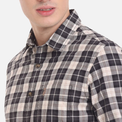 Dupplin Check Cotton Casual Shirt