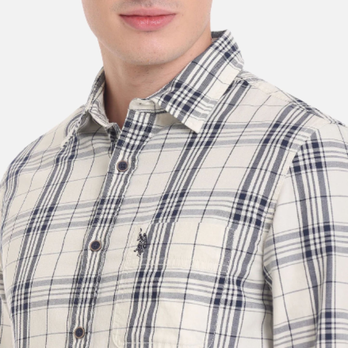 Tartan Check Twill Casual Shirt