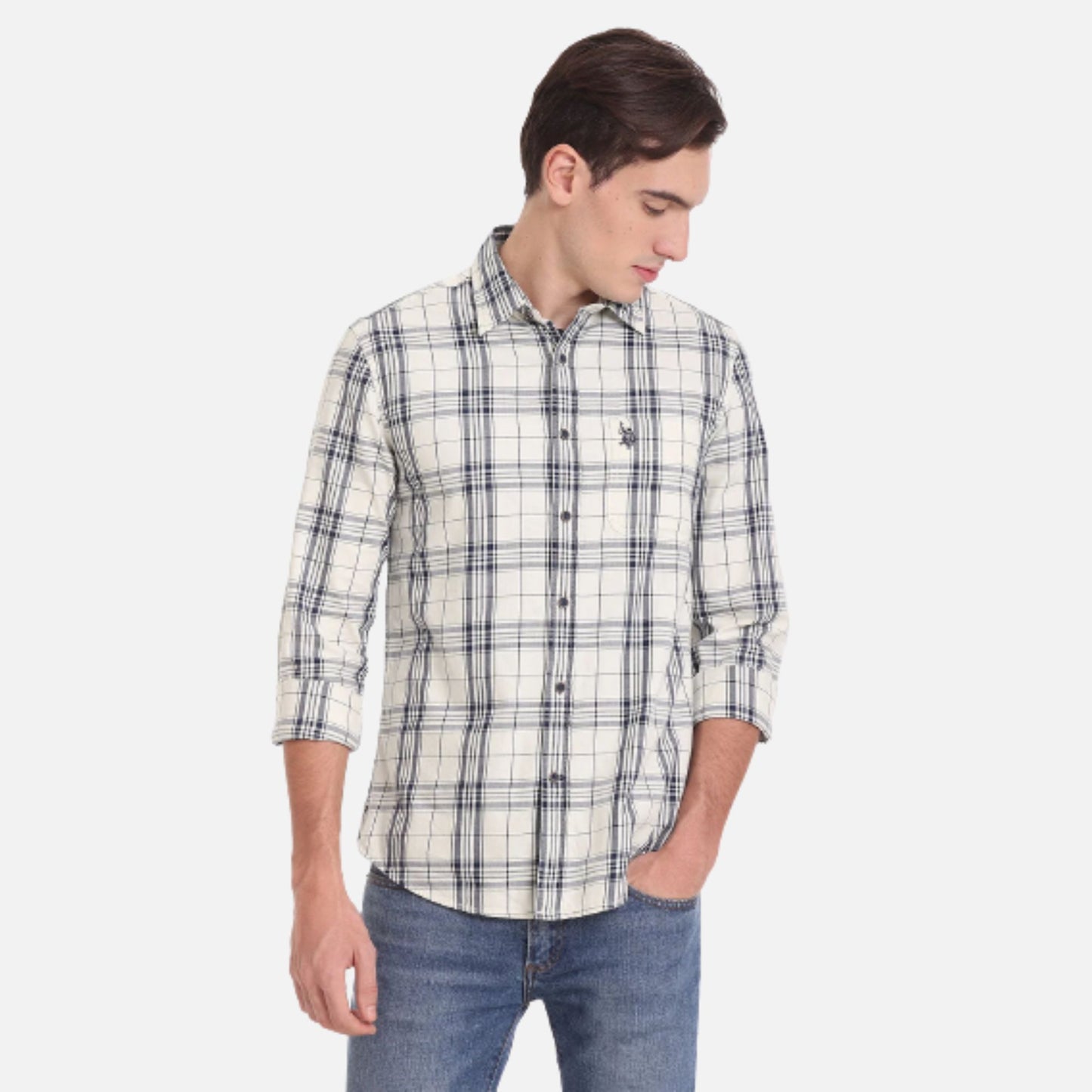 Tartan Check Twill Casual Shirt