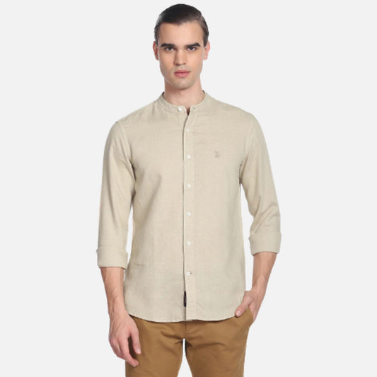 Long Sleeve Solid Casual Shirt