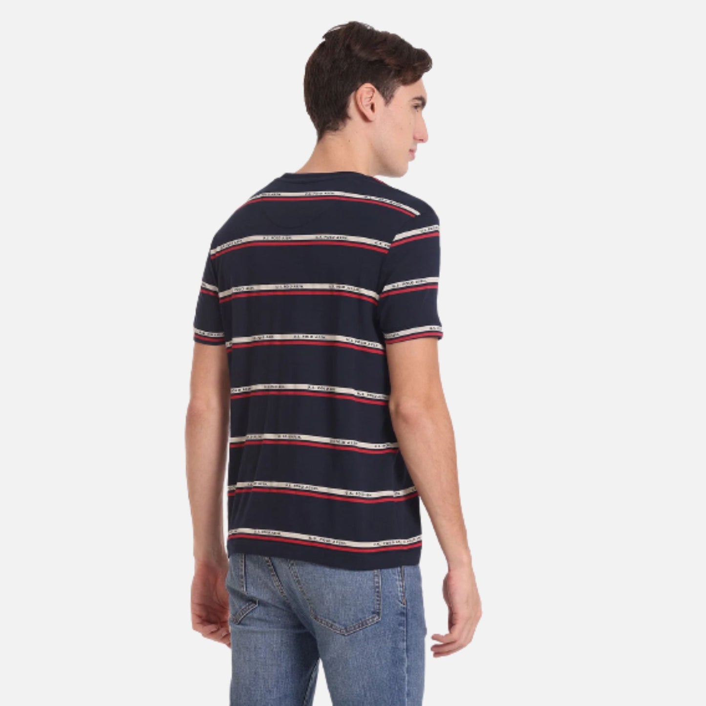 All Over Brand Stripe Cotton T-Shirt