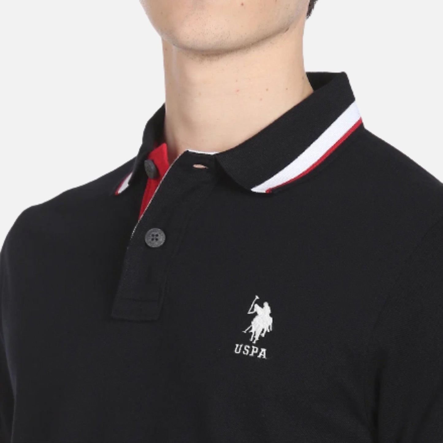 Tipped Hem Pique Polo Shirt