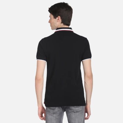 Tipped Hem Pique Polo Shirt