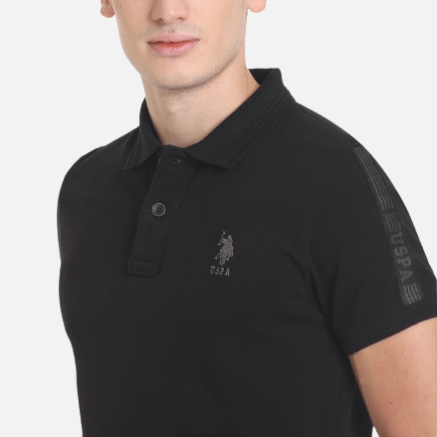 Brand Tape Cotton Polo Shirt