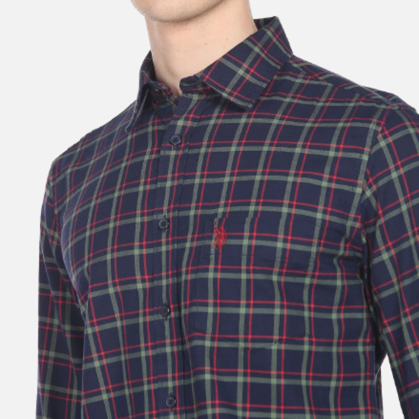 Dobby Plaid Check Casual Shirt