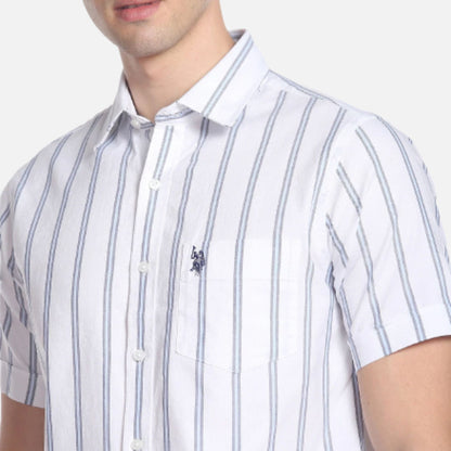 Vertical Stripe Premium Cotton Casual Shirt