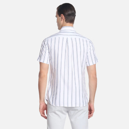 Vertical Stripe Premium Cotton Casual Shirt