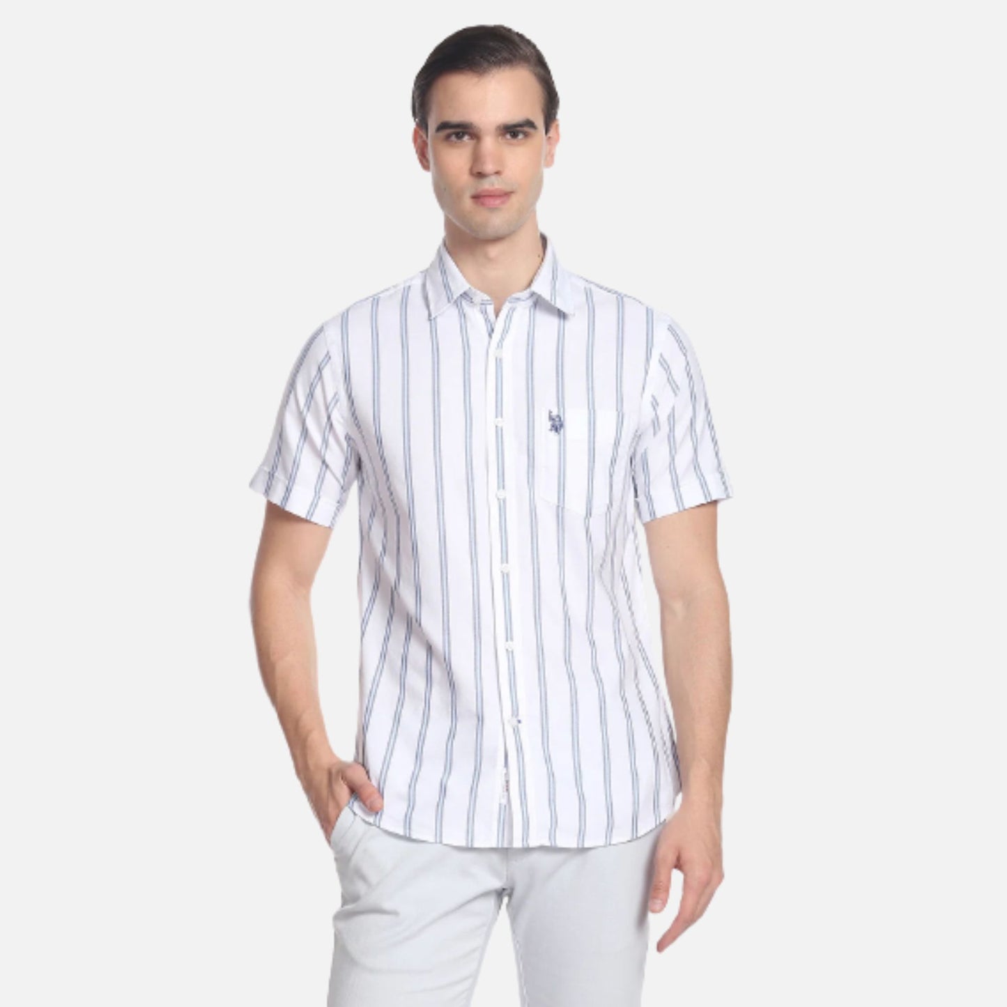 Vertical Stripe Premium Cotton Casual Shirt