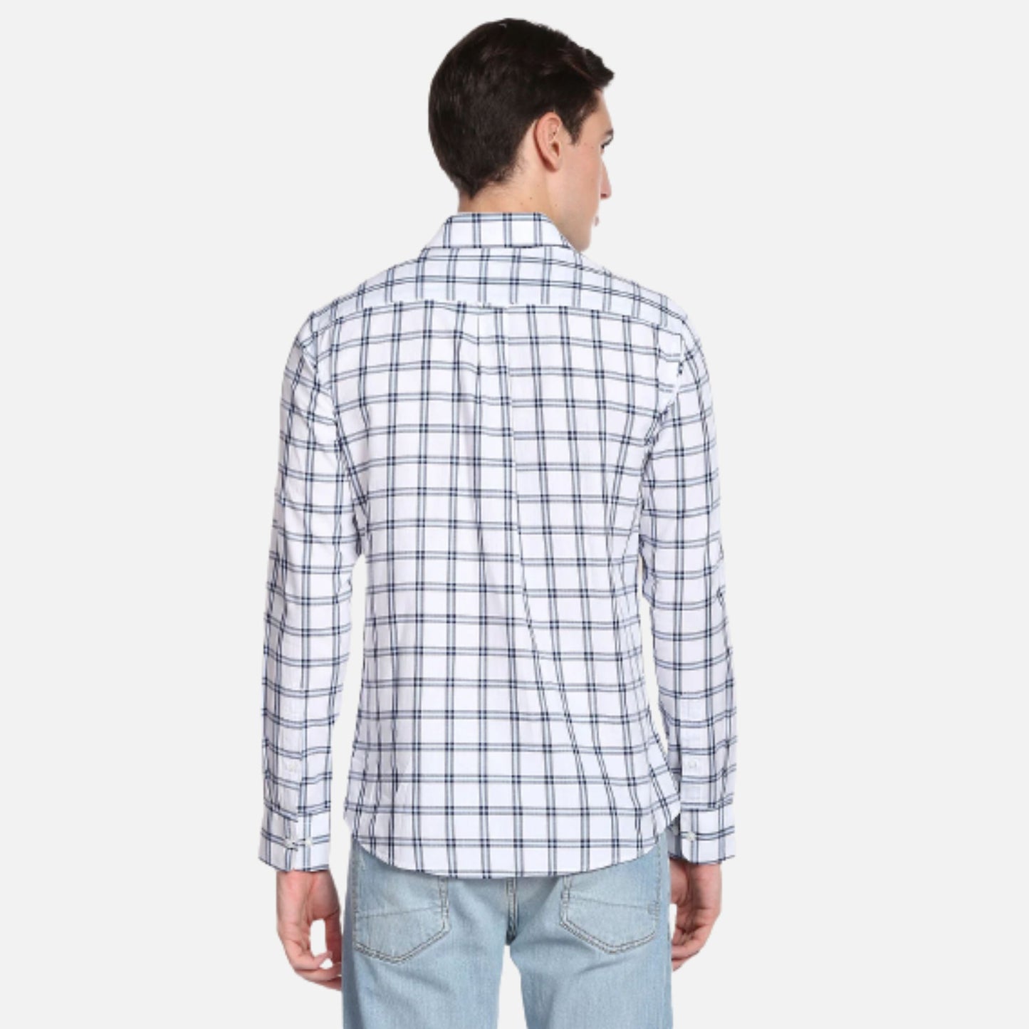 Tartan Check Herringbone Casual Shirt