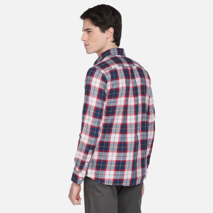 Plaid Check Twill Casual Shirt