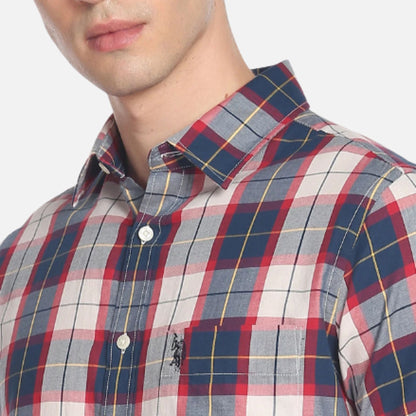 Plaid Check Twill Casual Shirt