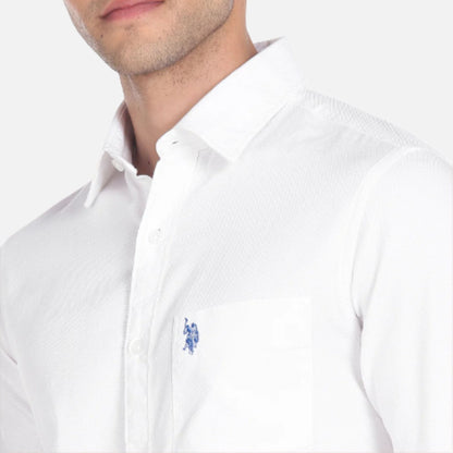 Regular Fit Solid Dobby Casual Shirt