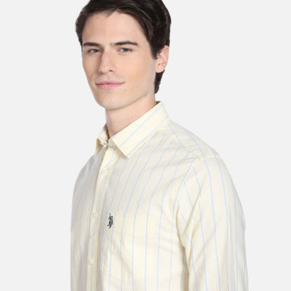 Vertical Stripe Oxford Casual Shirt