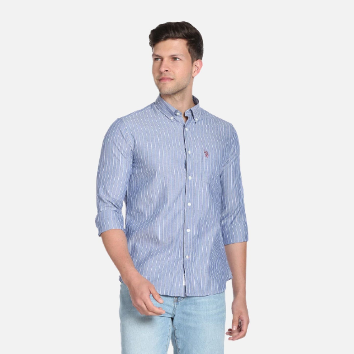 Vertical Stripe Premium Cotton Casual Shirt