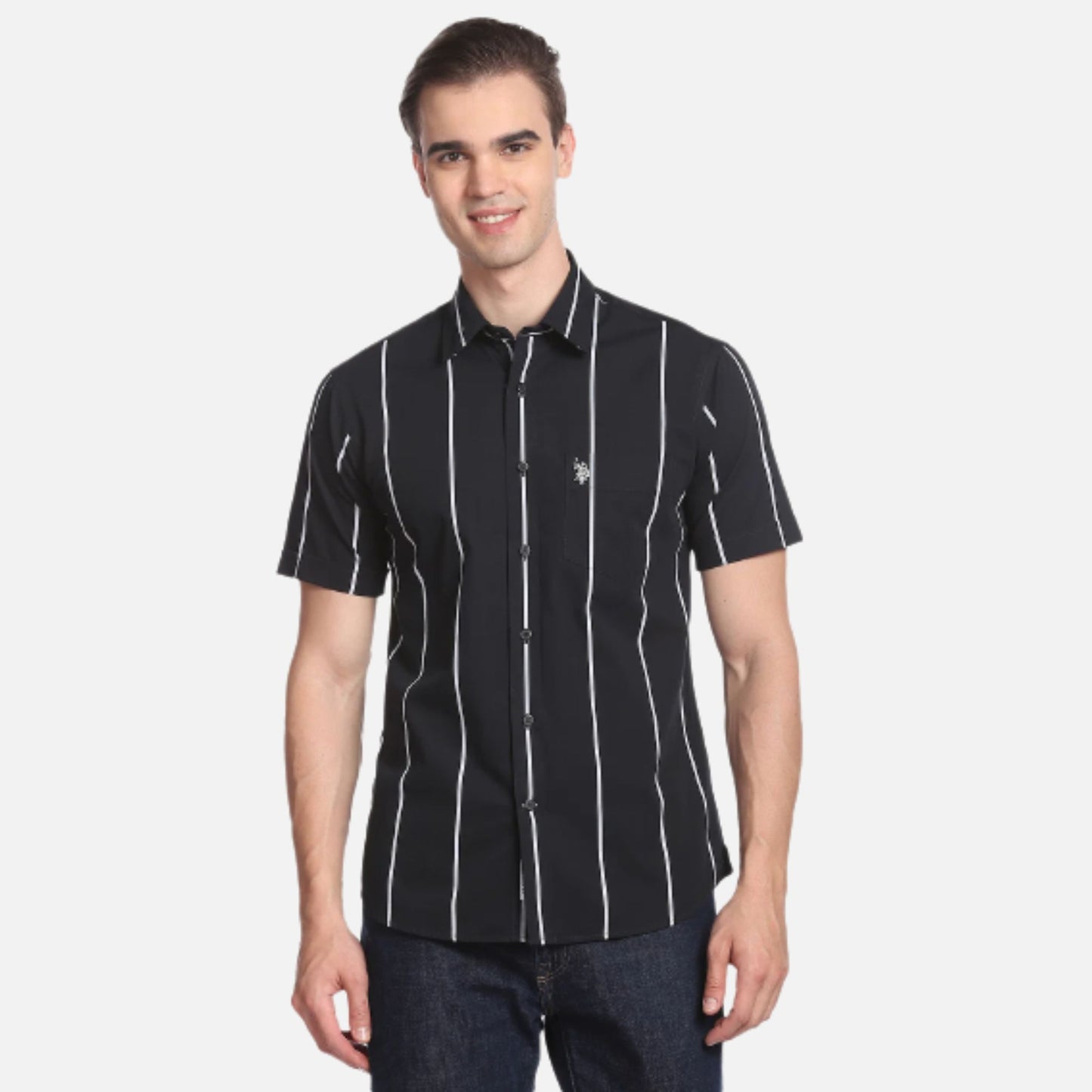 Vertical Stripe Regular Casual Shirt