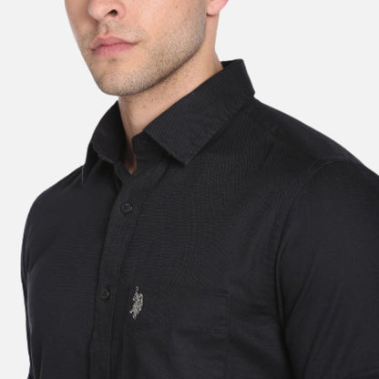 Cotton Dobby Solid Casual Shirt