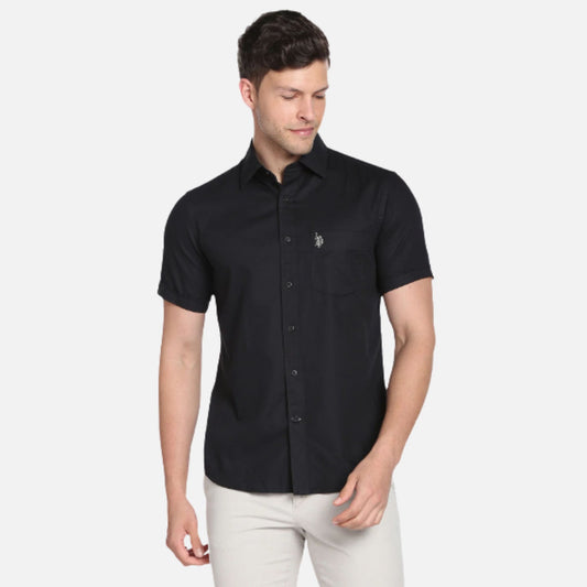 Cotton Dobby Solid Casual Shirt