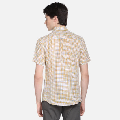 Plaid Check Short Sleeve Casual Shirt