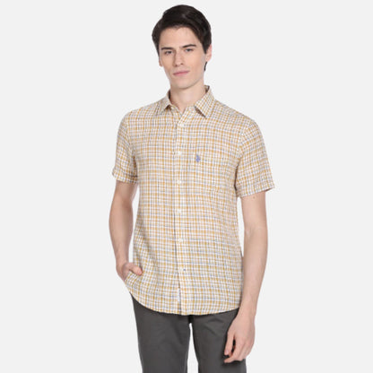 Plaid Check Short Sleeve Casual Shirt