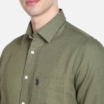 Regular Fit Solid Casual Shirt