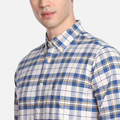 Tartan Check Pinpoint Oxford Casual Shirt