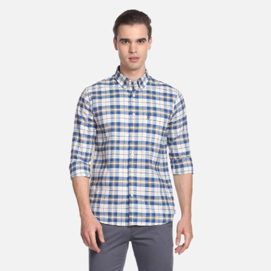 Tartan Check Pinpoint Oxford Casual Shirt